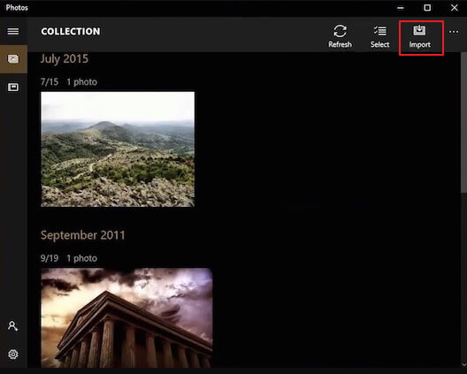 importer des photos de l’iPad vers Windows 10